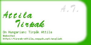 attila tirpak business card